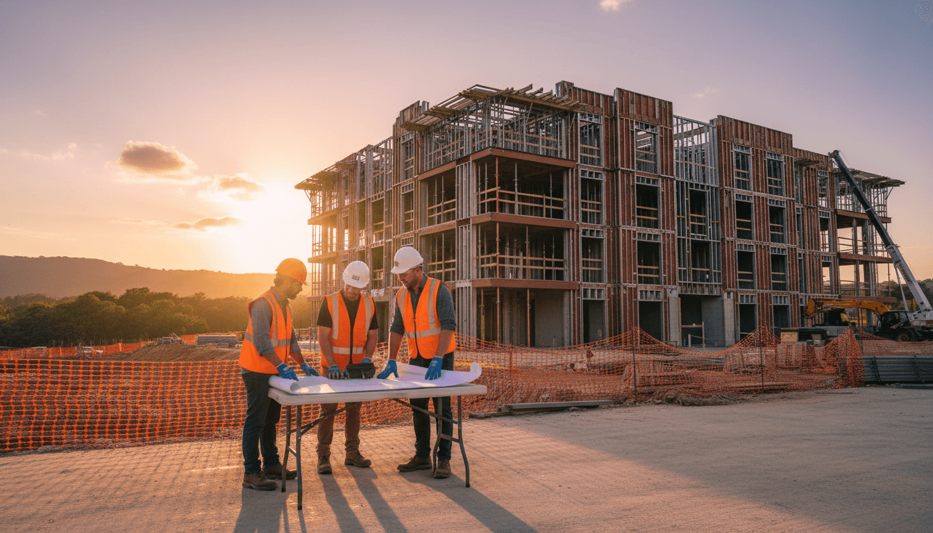 Chantier immeuble résidentiel en cours